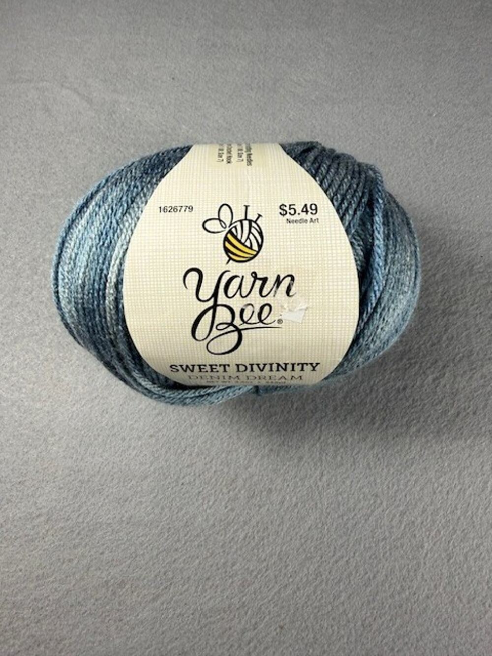 Yarn Bee Sweet Divinity Yarn Denim Dream Acrylic/Nylon 3.5oz 243yds ea